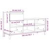Schuhschrank Dedina 102x36x60cm in Betongrau (Holz)