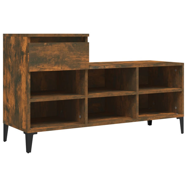 Schuhschrank Dedina Eiche Rauch 102x36x60cm (Holz)