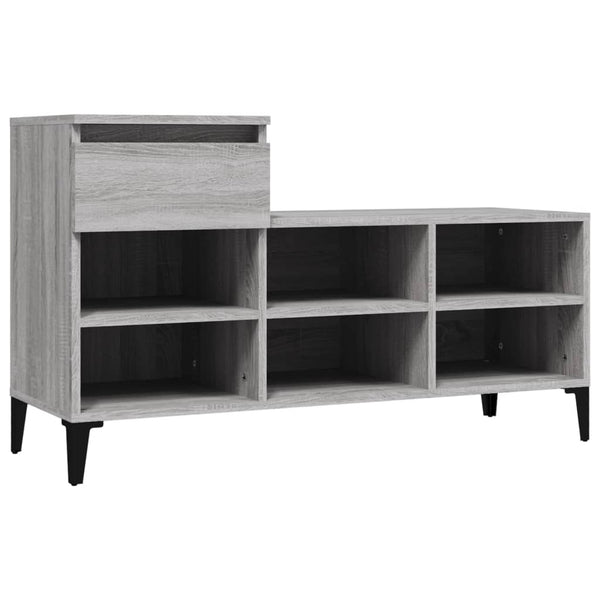 Grauer Schuhschrank Dedina 102x36x60cm (Holz)