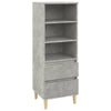 Betongrauer Schrank Pazona 40x36x110cm (Holz)