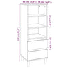 Grauer Schrank Pazona 40x36x110cm (Holz)