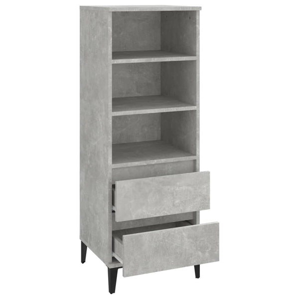 Betongrauer Schrank Carolee 40x36x110cm (Holz)