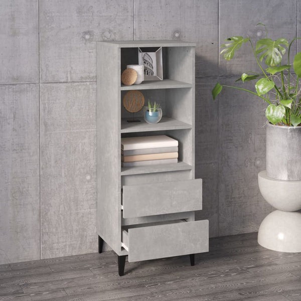 Betongrauer Schrank Carolee 40x36x110cm (Holz)
