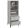 Betongrauer Schrank Carolee 40x36x110cm (Holz)