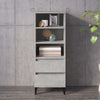 Betongrauer Schrank Carolee 40x36x110cm (Holz)