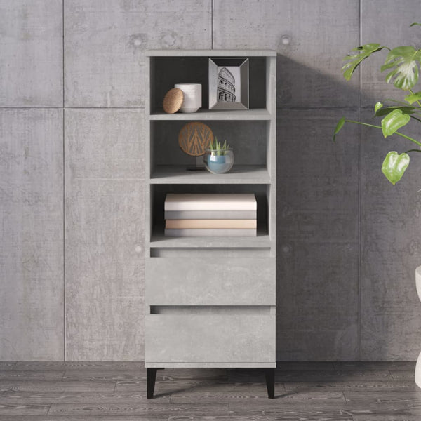 Betongrauer Schrank Carolee 40x36x110cm (Holz)