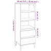 Grauer Schrank Carolee 40x36x110cm (Holz)
