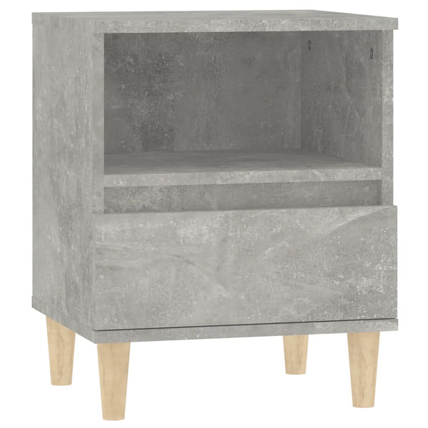 Betoninharmaa yöpöydät Metaxula 40x35x50cm (2 kpl)