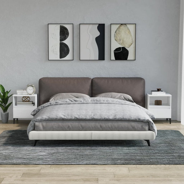 Nachttische Lainici weiß 40x35x50cm (2 Stück)