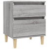 Nachttische Mircur grau 40x35x50cm (2 Stück Sonoma)