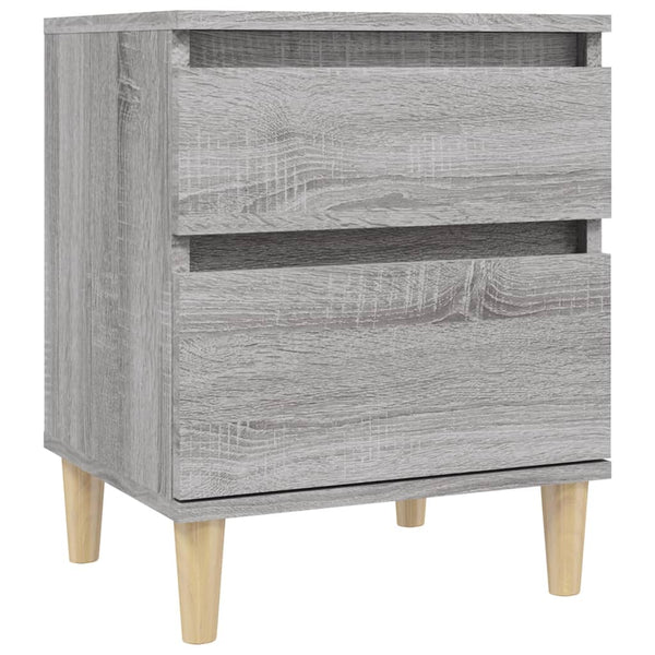 Nachttische Mircur grau 40x35x50cm (2 Stück Sonoma)