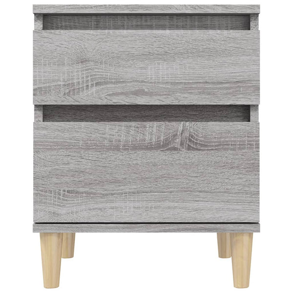 Nachttische Mircur grau 40x35x50cm (2 Stück Sonoma)