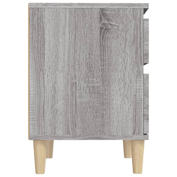 Nachttische Mircur grau 40x35x50cm (2 Stück Sonoma)