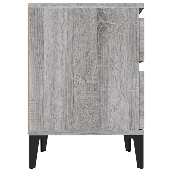Harmaa yöpöydät Jailyn 40x35x50cm (2 kpl)