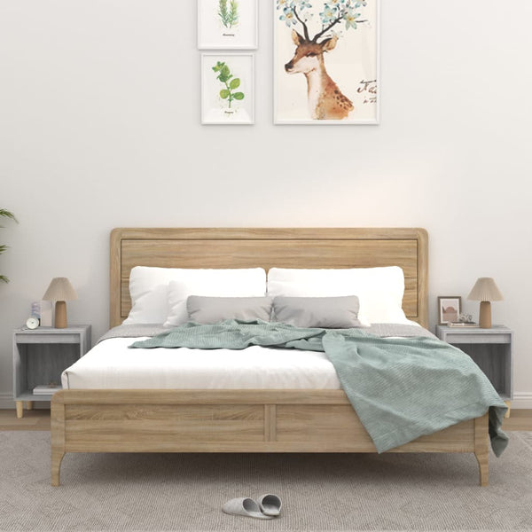 Harmaa yöpöydät Vijdan 40x35x50cm (2 kpl)