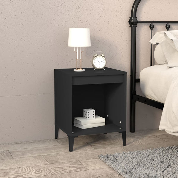 Schwarze Nachttische Floru 40x35x50cm (2 St.)