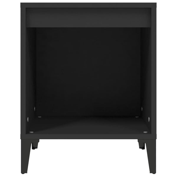Schwarze Nachttische Floru 40x35x50cm (2 St.)