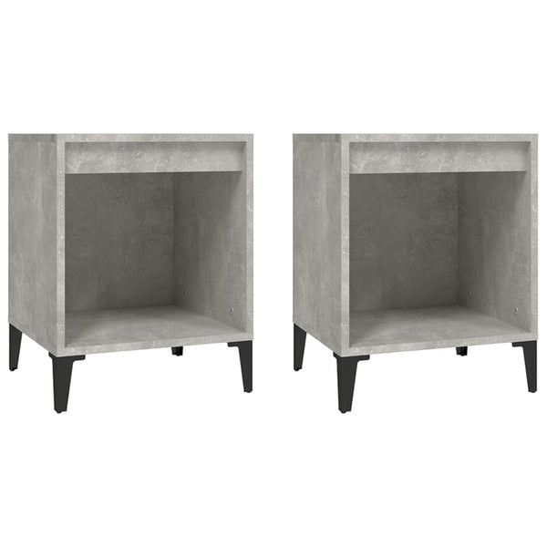 Betongraue Nachttische Floru 40x35x50cm (2 St.)