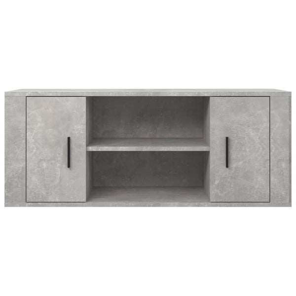 Fernsehschrank Alit, Beton-Grau, 100x35x40cm (Holz)