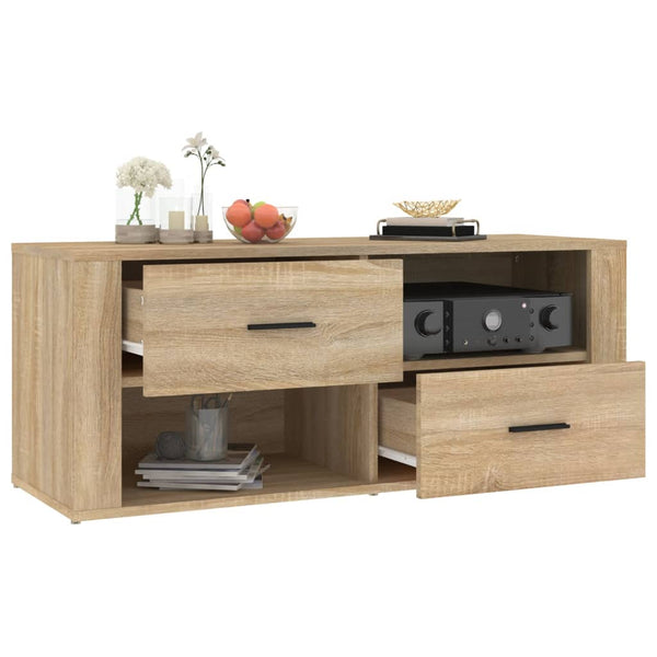 TV-Lowboard Birea Sonoma Eiche 100x35x40cm (Holz)