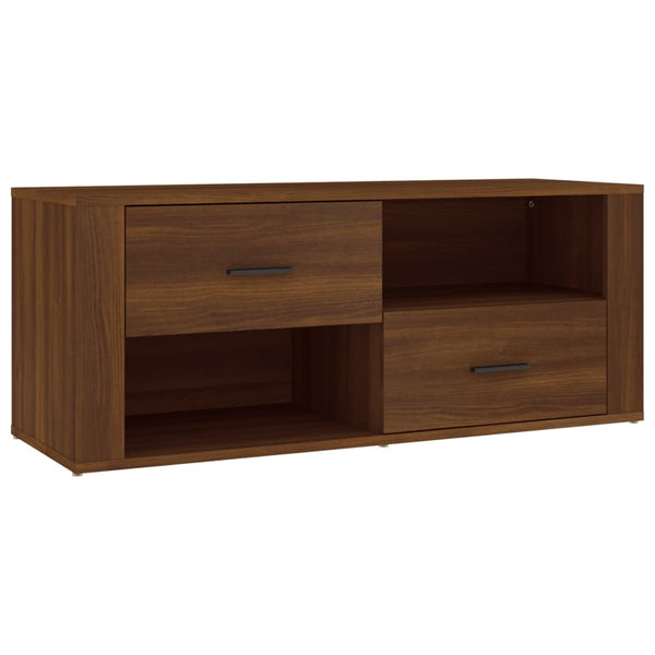 TV-Möbel aus brauner Eiche Birea 100x35x40cm (Holz)