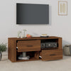 TV-Möbel aus brauner Eiche Birea 100x35x40cm (Holz)