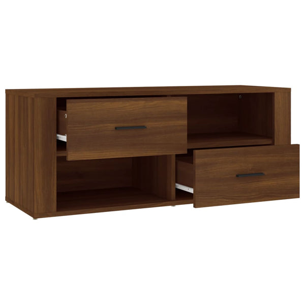 TV-Möbel aus brauner Eiche Birea 100x35x40cm (Holz)