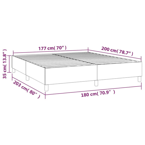 Hellgraues Bettgestell Judie 180x200cm (Super-King-Size Samt)