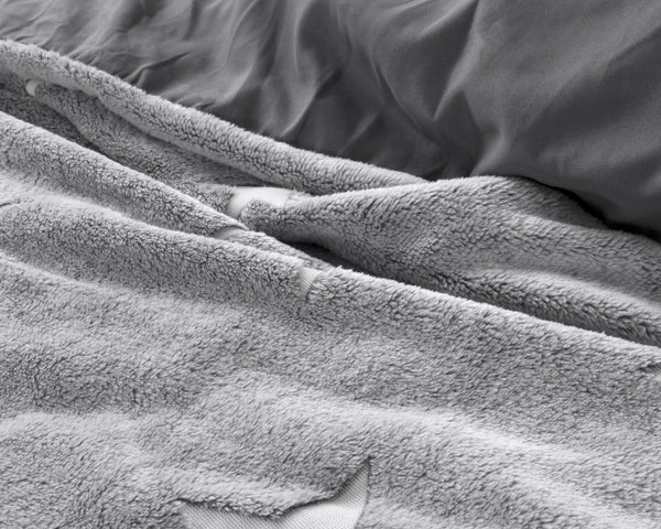 VUODEVAATTEET - Pimeässä hohtavat tähdet harmaa Pussilakanasetti