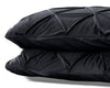 VUODEVAATTEET - Velvet Pintuck 2-pack tyynyliina musta