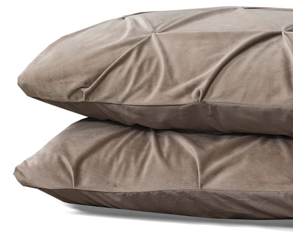 Velvet Pintuck Tyynynpäälliset 2kpl Taupe 60 x 70