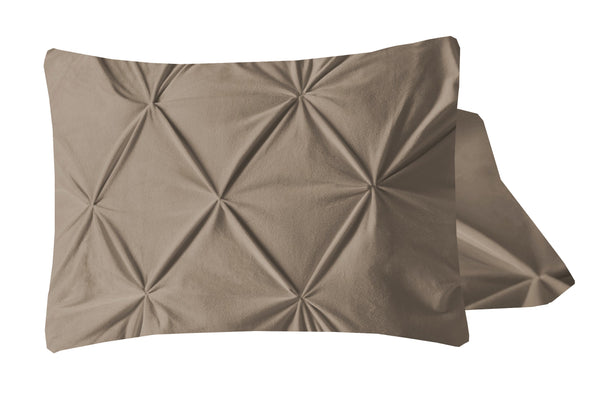Velvet Pintuck Tyynynpäälliset 2kpl Taupe 60 x 70