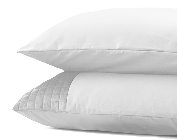 Mikrokuitu Tyynyliina Velvet Band 2 kpl Valkoinen 60 x 70