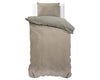Bettwäsche-Set Velvet uni Taupe/Grau