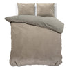 Bettwäsche-Set Velvet uni Taupe/Grau