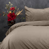 Bettwäsche-Set Velvet uni Taupe/Grau