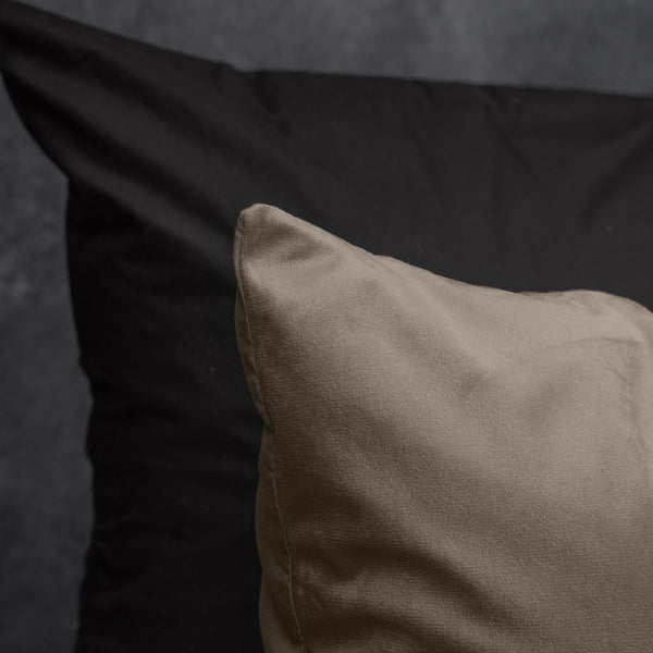 Bettwäsche-Set Velvet uni Taupe/Grau