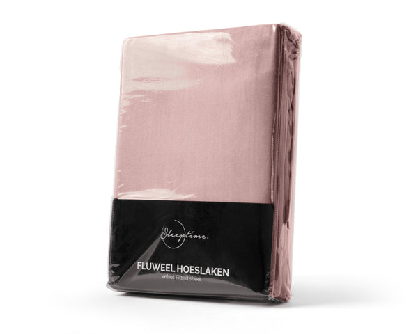 VUODEVAATTEET - Velvet muotoonommeltu lakana Vanha roosa