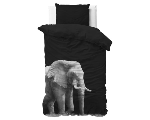Bettwäscheset – Elefant Schwarz