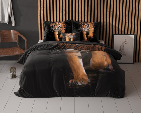 Bettwäsche-Set – Tiger Icon Schwarz