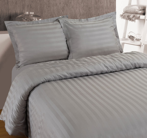 Hotelli pussilakanasetti - Hotel stripe Harmaa 240 x 200/220