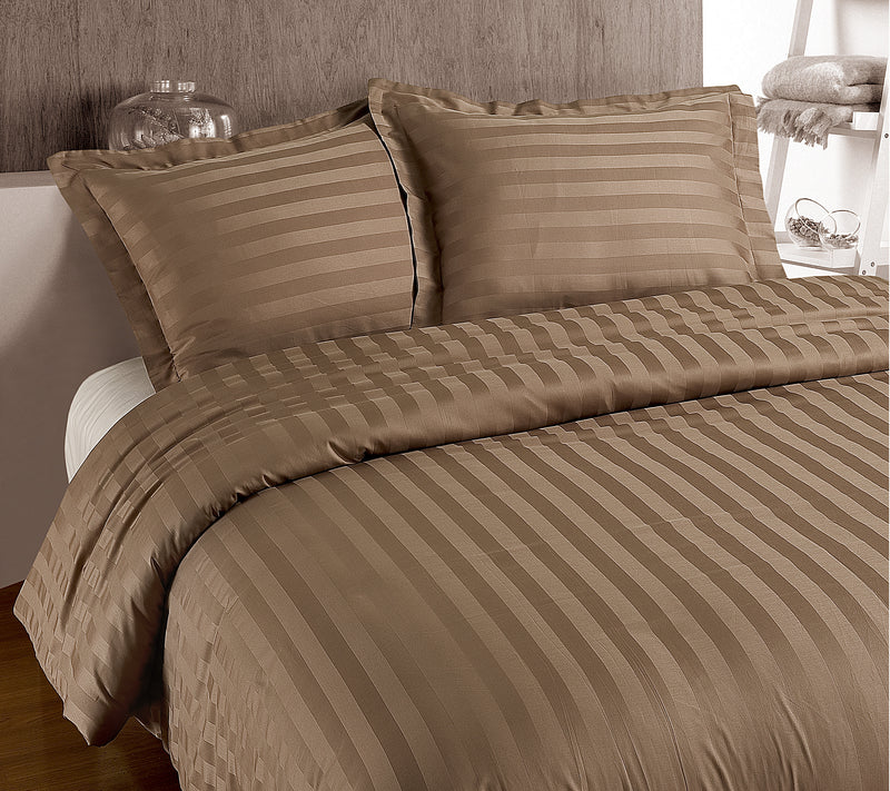 Juego de funda nórdica Hotel - Hotel stripe Taupe /220