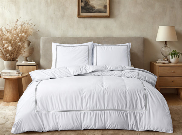 Percale Bettwäsche-Set - Brata Weiß 140 x 200/260
