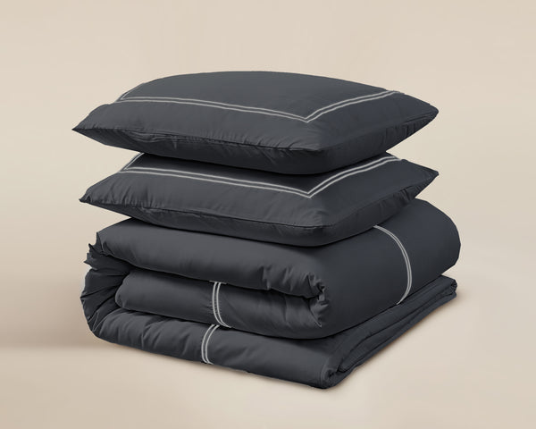 Bettwäsche-Set aus Perkal – Brata Schwarz