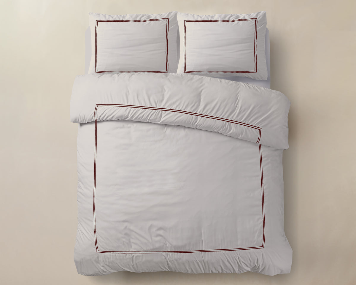Percale-Bettwäscheset - Brata Taupe 200 x 200/260
