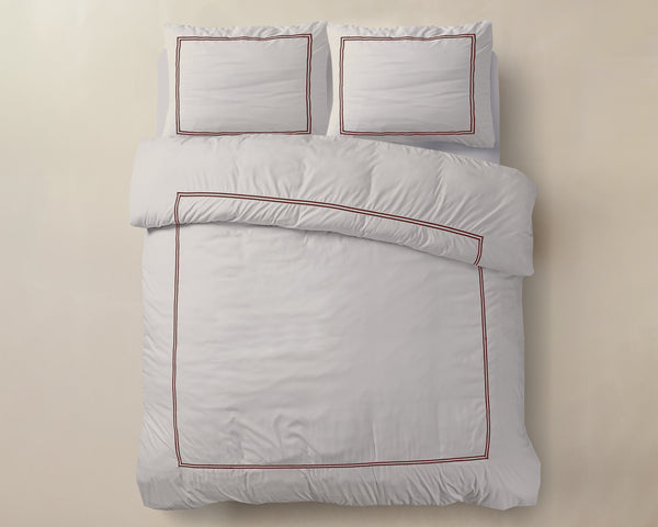 Percale-Bettwäscheset - Brata Taupe 200 x 200/260