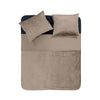 Bettwäsche-Set Velvet Piping Taupe / Grau
