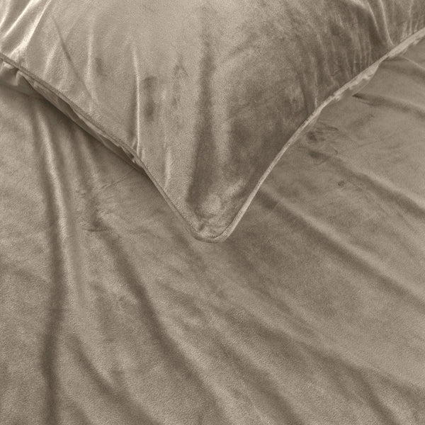 Bettwäsche-Set Velvet Piping Taupe / Grau