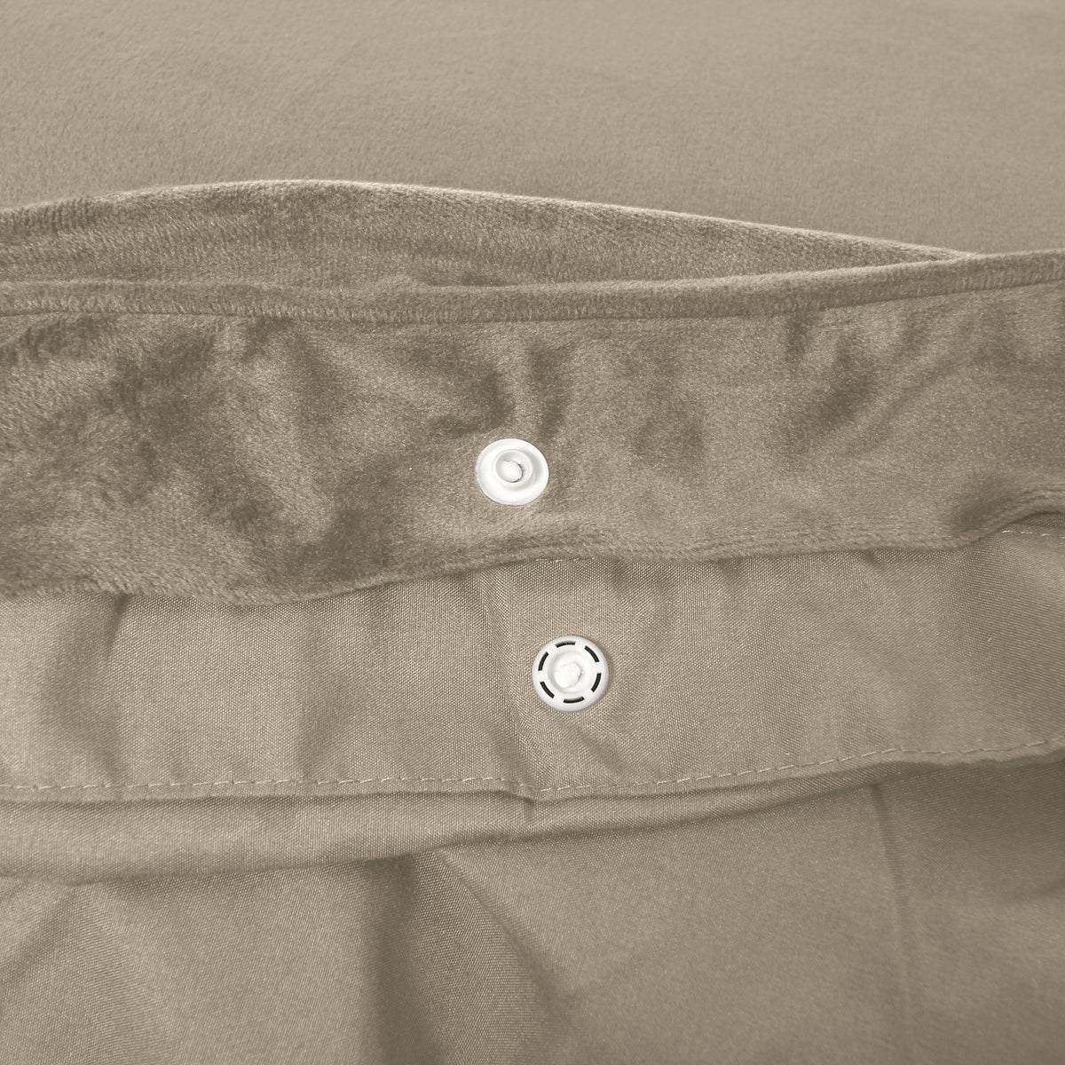 Juego de funda nórdica Velvet Piping Topo / Gris