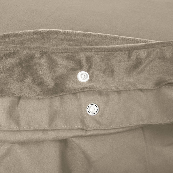 Bettwäsche-Set Velvet Piping Taupe / Grau